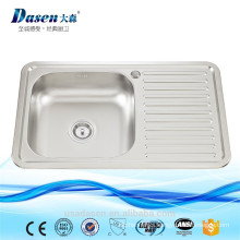 DS8050A stainless steel washbasin top counter rectangular sink kitchen sink single bowl over sink shelf